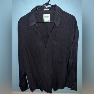 Black Abercrombie Button Up - size L